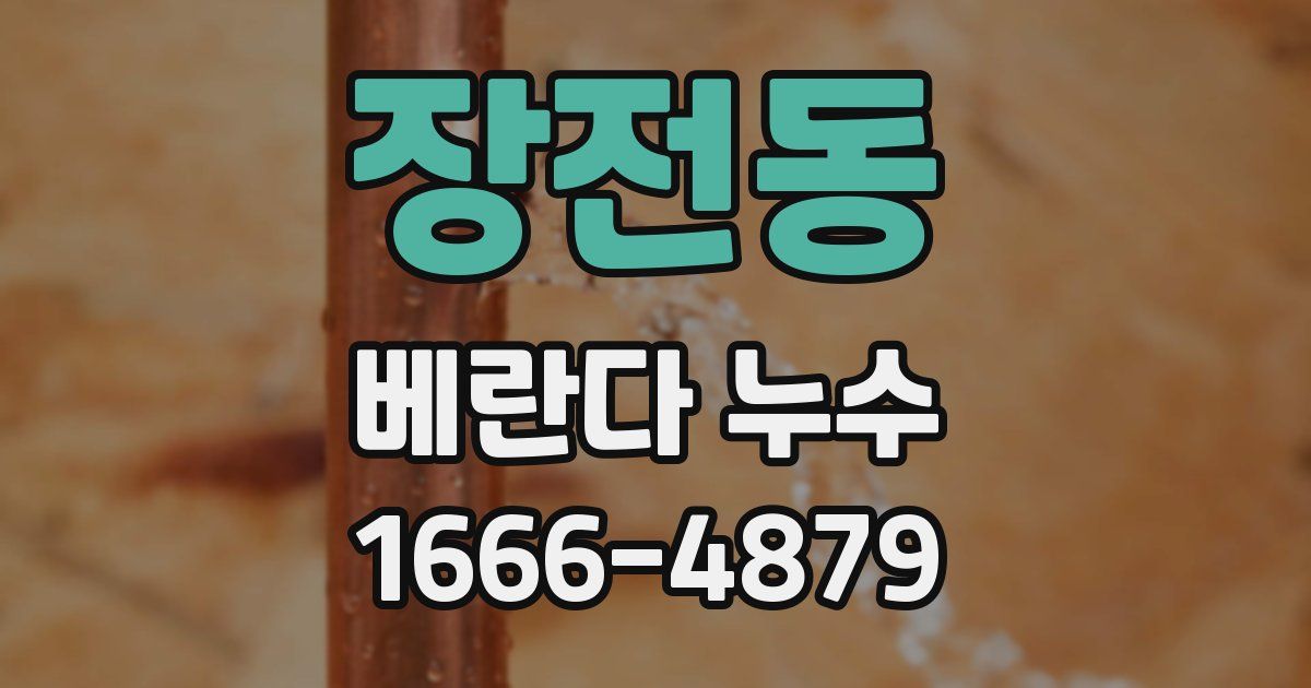 장전동 베란다 누수