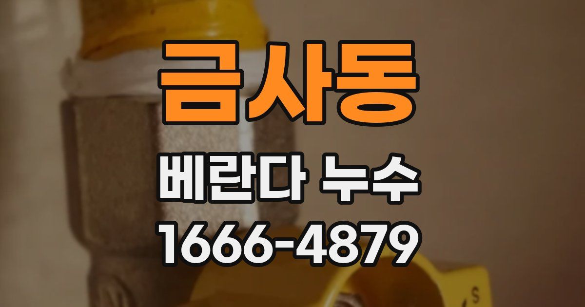 금사동 베란다 누수