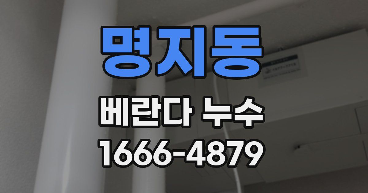명지동 베란다 누수