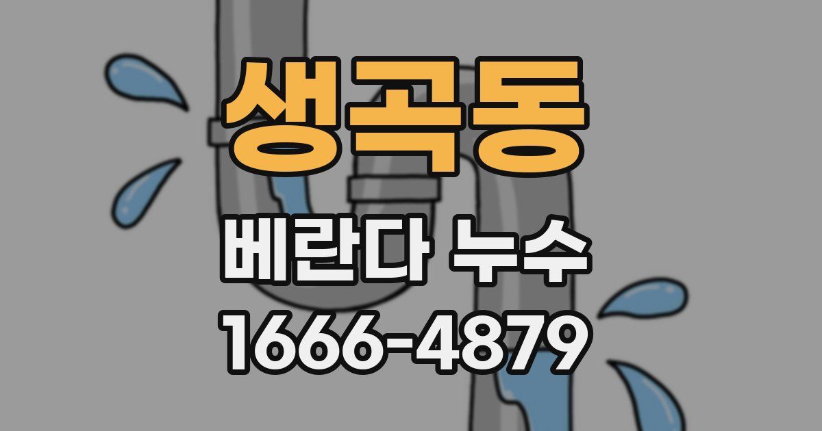 생곡동 베란다 누수