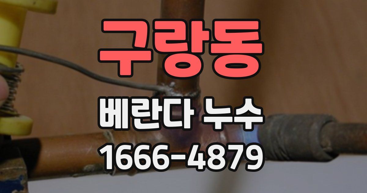 구랑동 베란다 누수