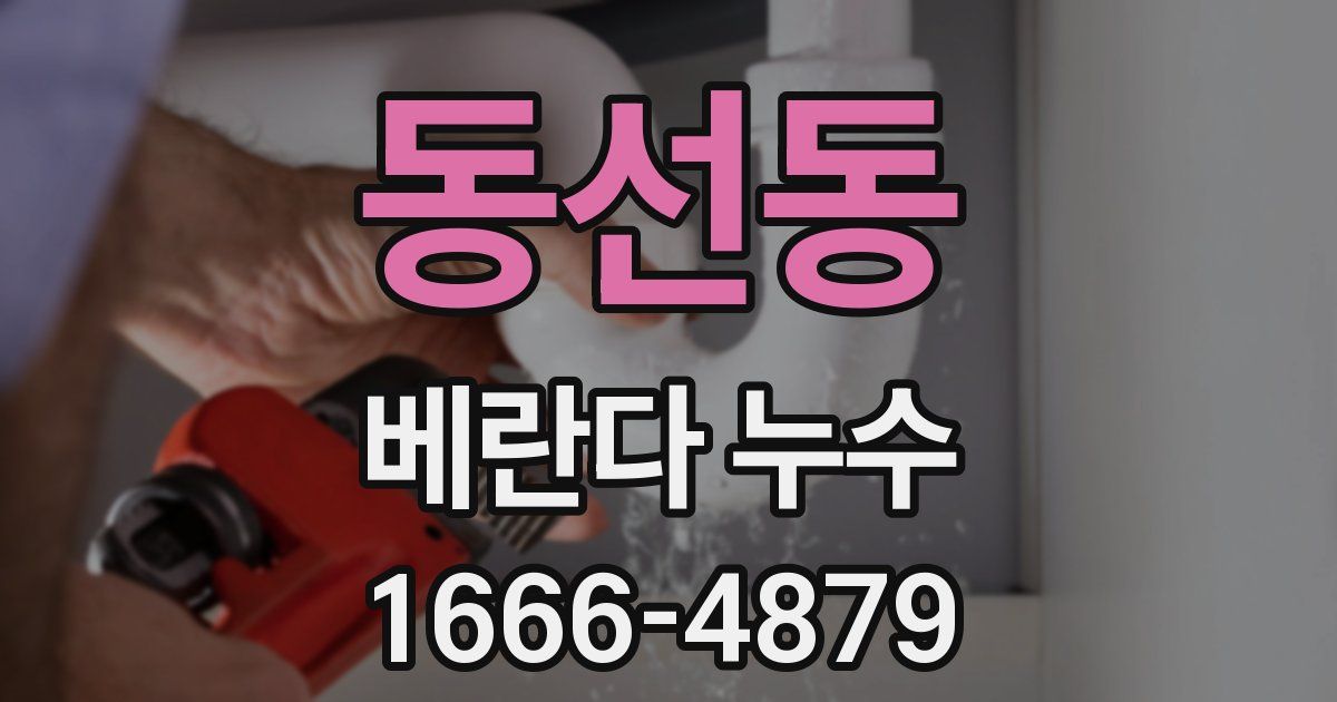 동선동 베란다 누수