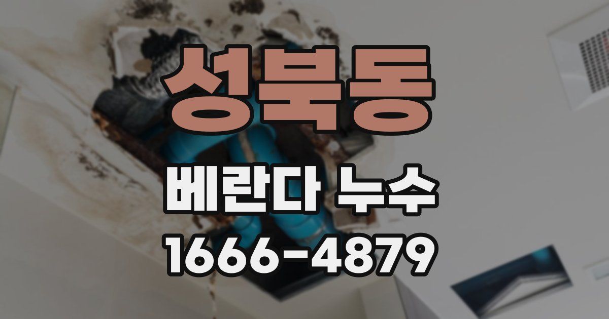 성북동 베란다 누수