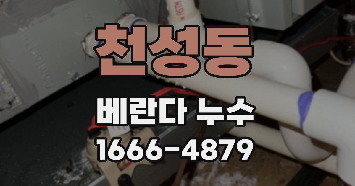 천성동 베란다 누수