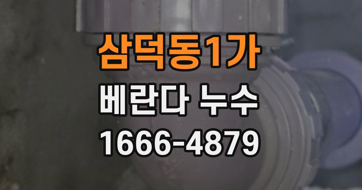 삼덕동1가 베란다 누수