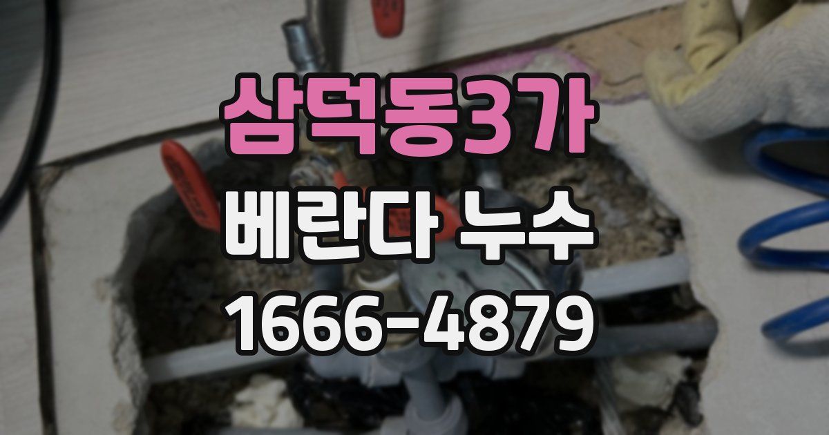 삼덕동3가 베란다 누수
