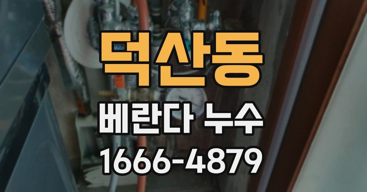 덕산동 베란다 누수