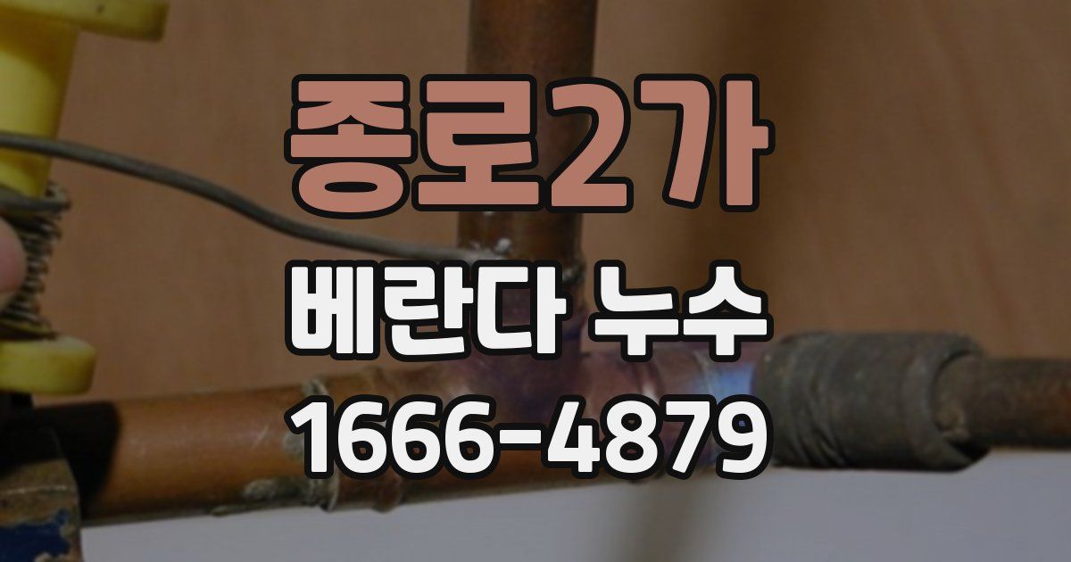 종로2가 베란다 누수