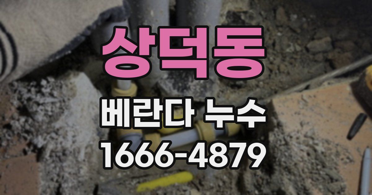 상덕동 베란다 누수