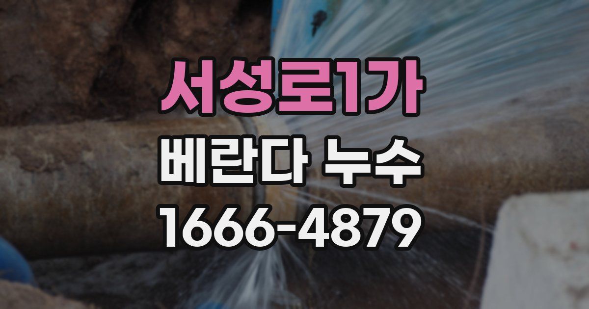 서성로1가 베란다 누수