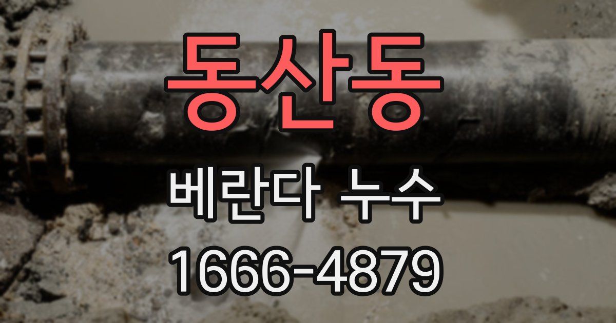 동산동 베란다 누수