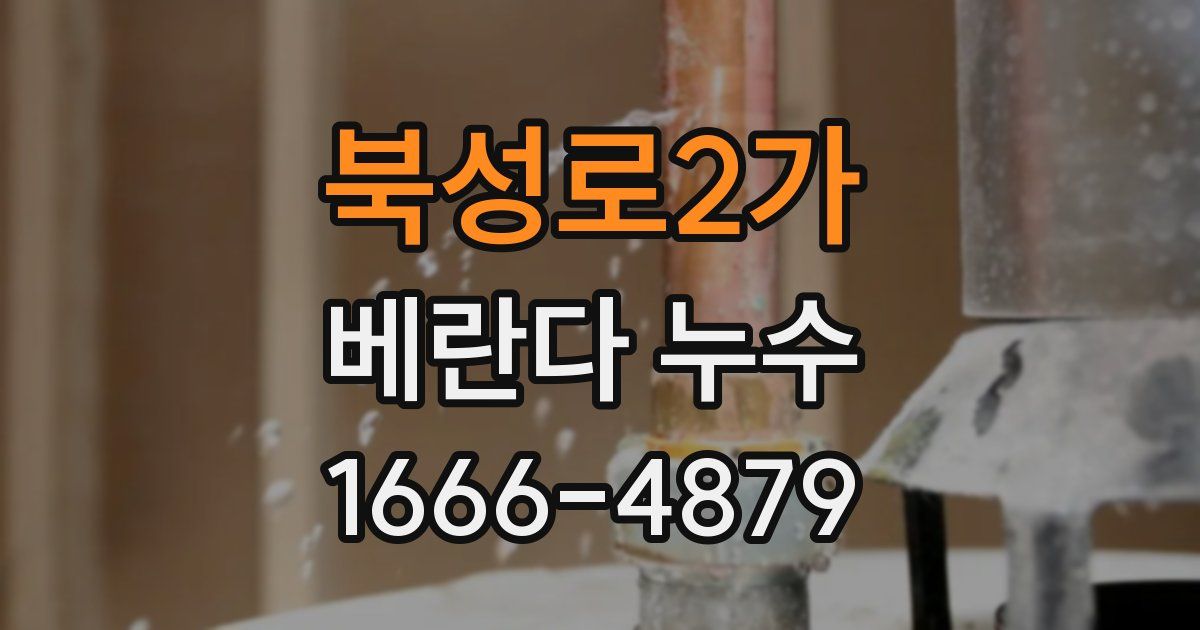 북성로2가 베란다 누수