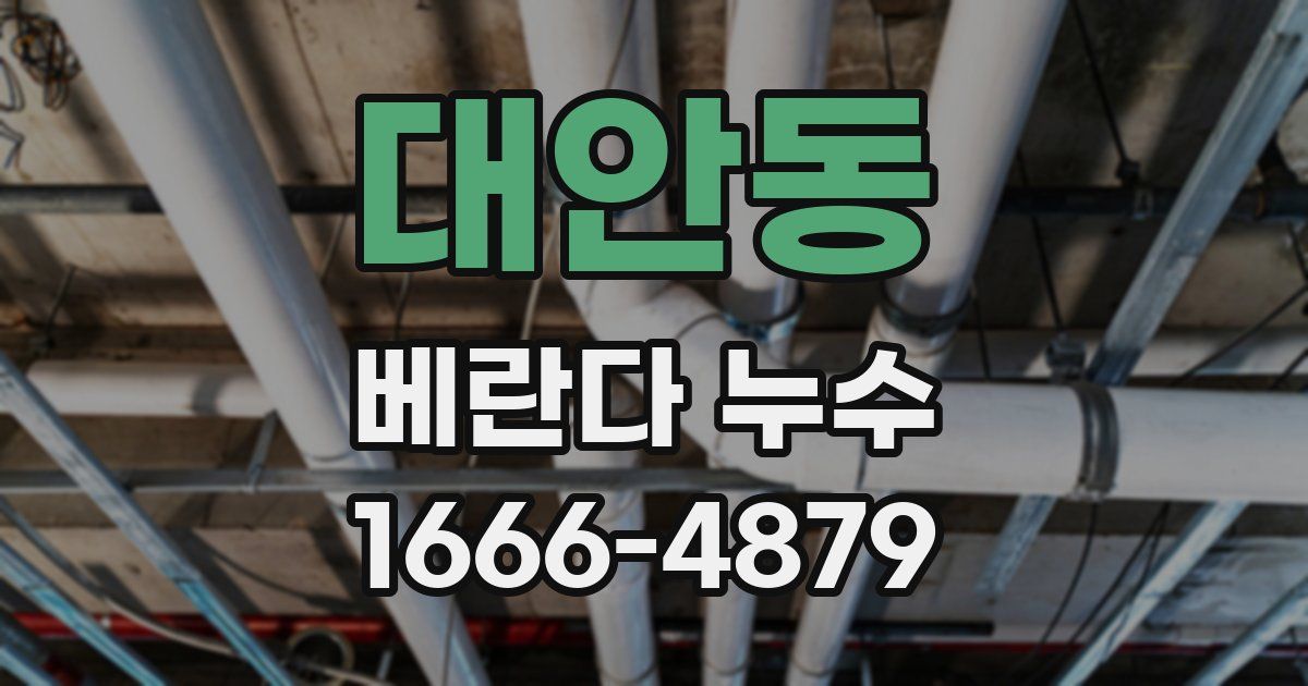 대안동 베란다 누수