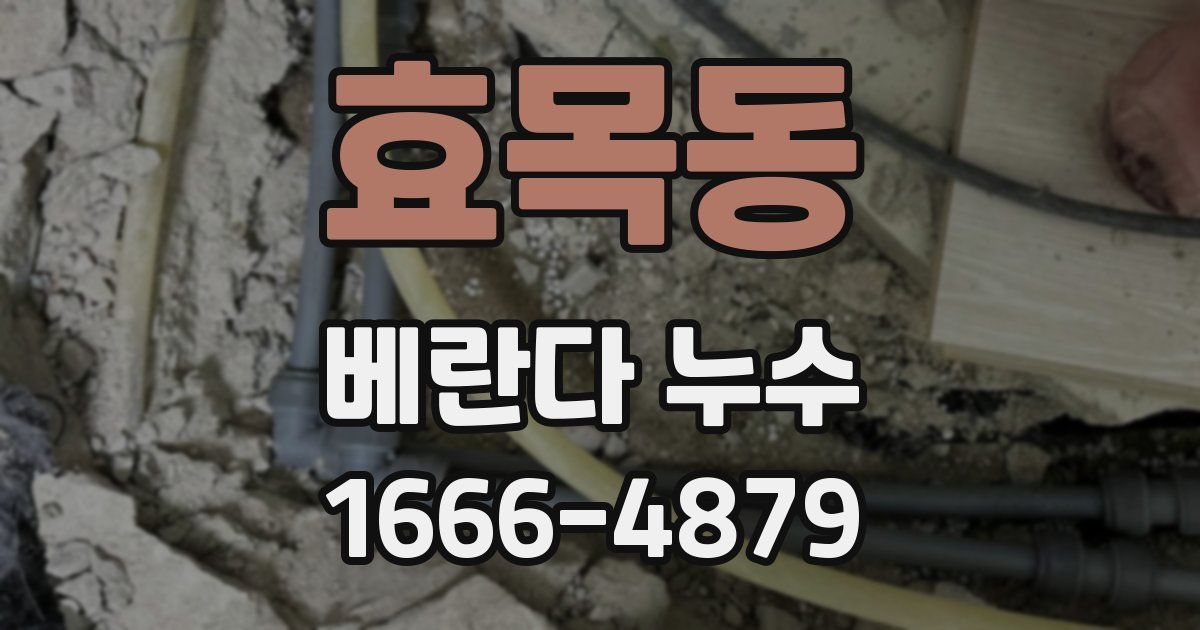효목동 베란다 누수