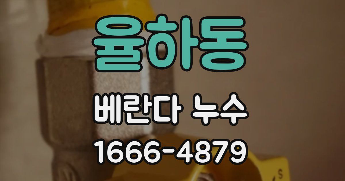 율하동 베란다 누수