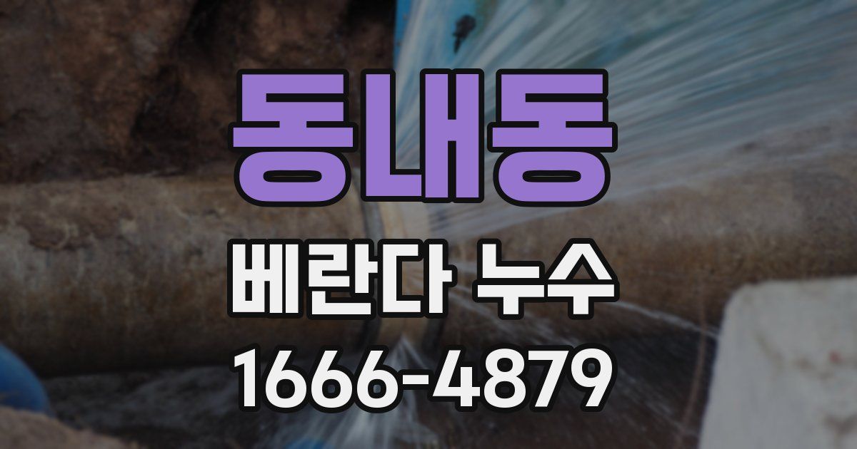 동내동 베란다 누수