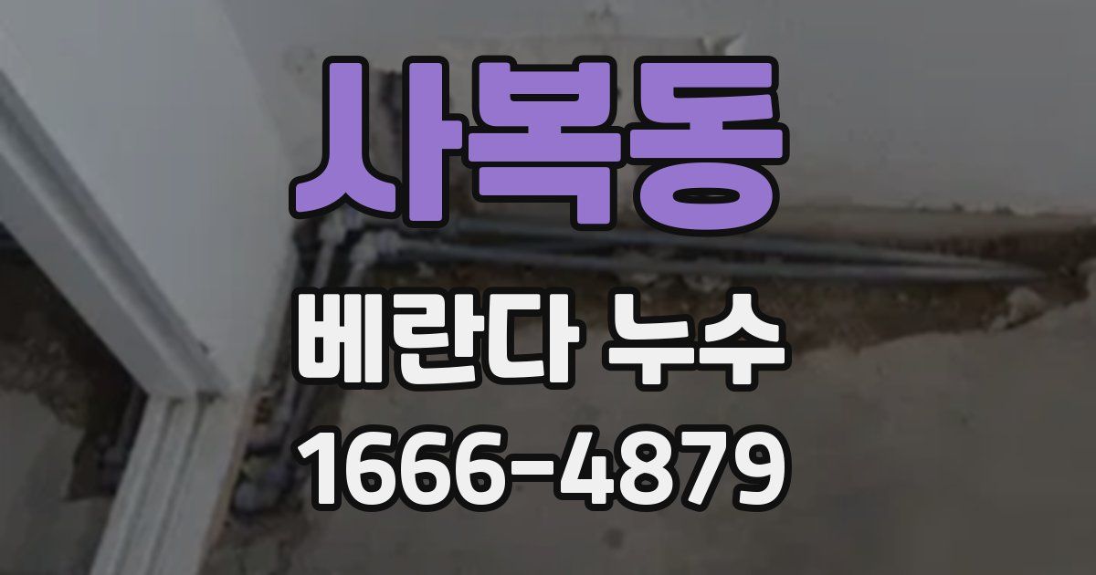 사복동 베란다 누수