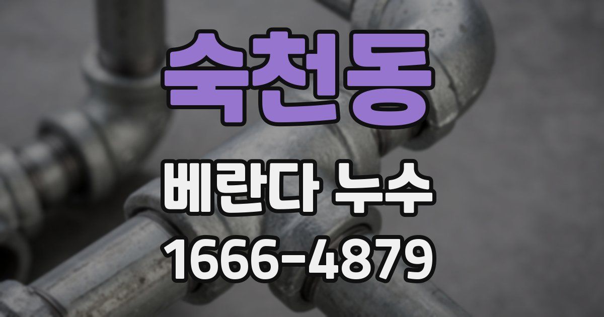 숙천동 베란다 누수