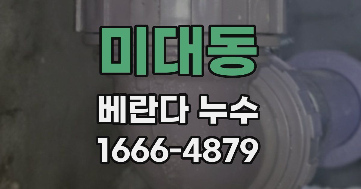 미대동 베란다 누수