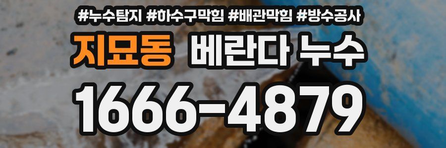지묘동 베란다 누수