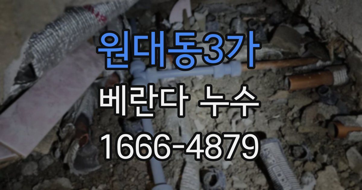 원대동3가 베란다 누수