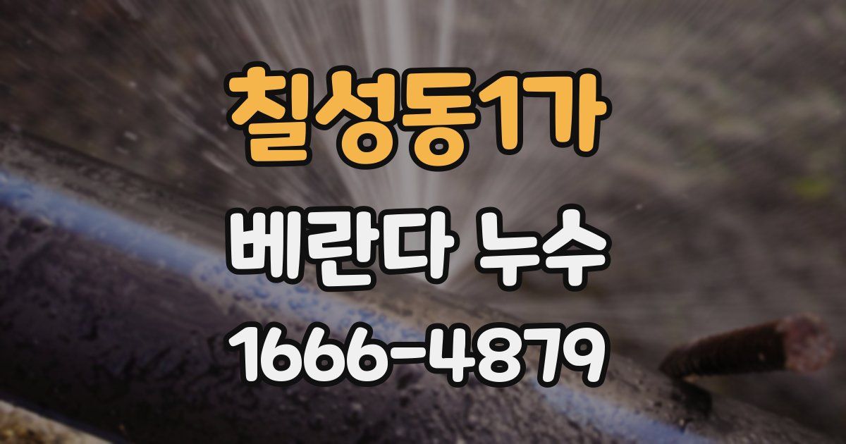 칠성동1가 베란다 누수
