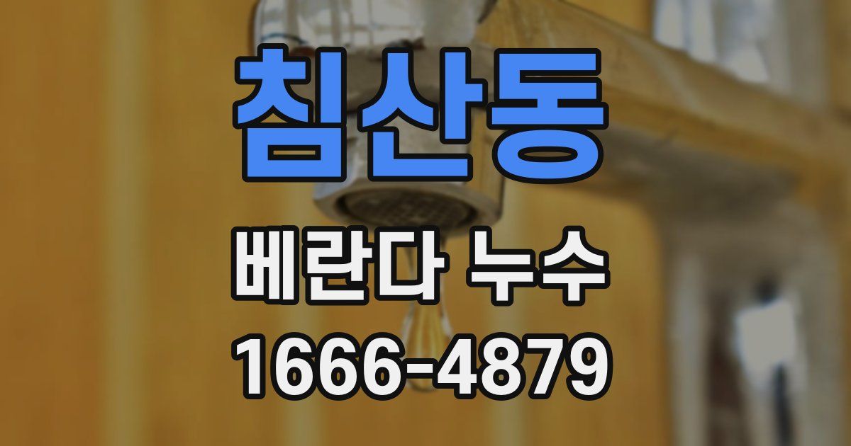 침산동 베란다 누수