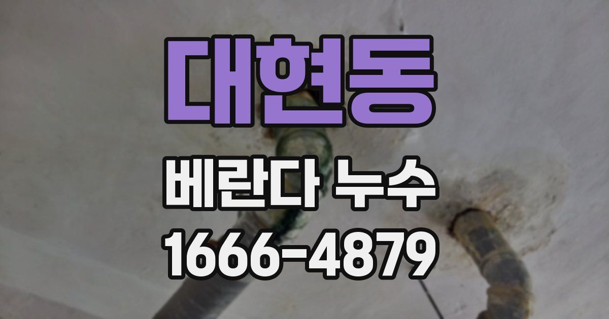 대현동 베란다 누수