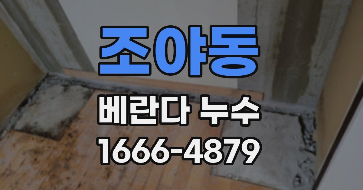 조야동 베란다 누수