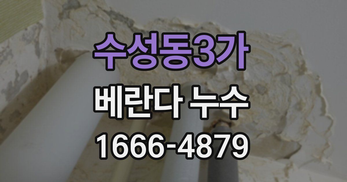 수성동3가 베란다 누수