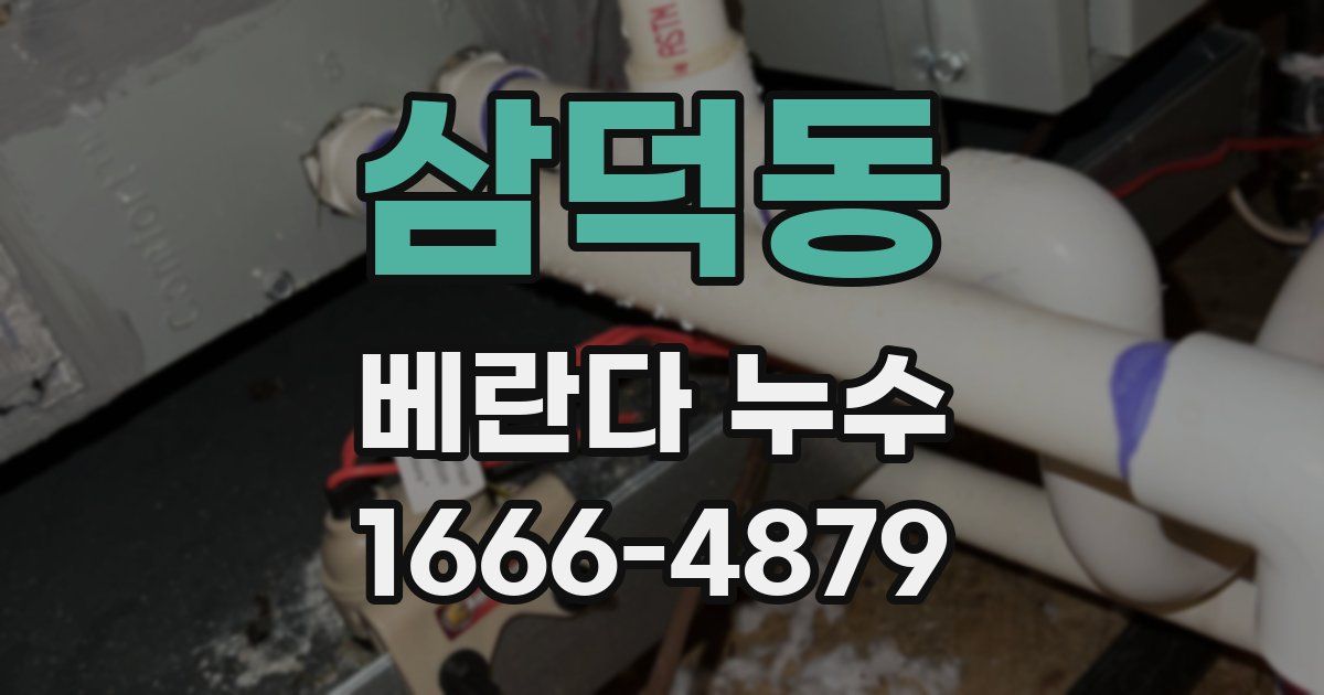 삼덕동 베란다 누수