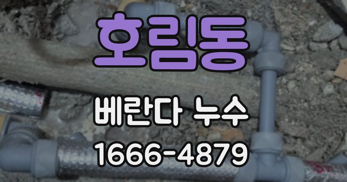 호림동 베란다 누수