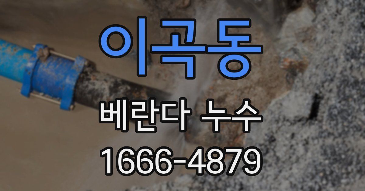 이곡동 베란다 누수