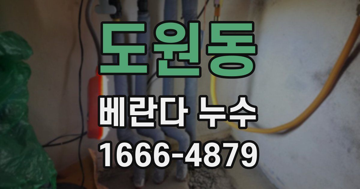 도원동 베란다 누수