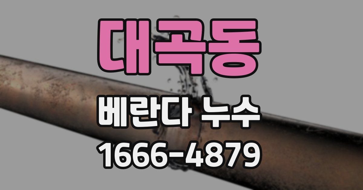 대곡동 베란다 누수