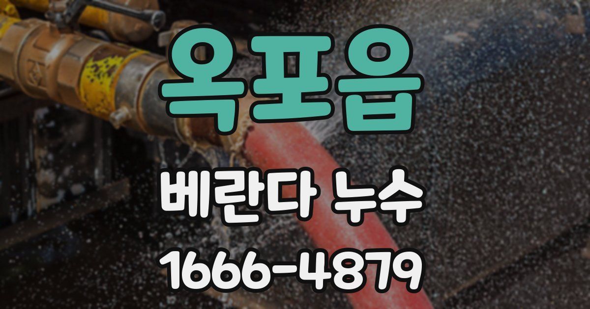 옥포읍 베란다 누수