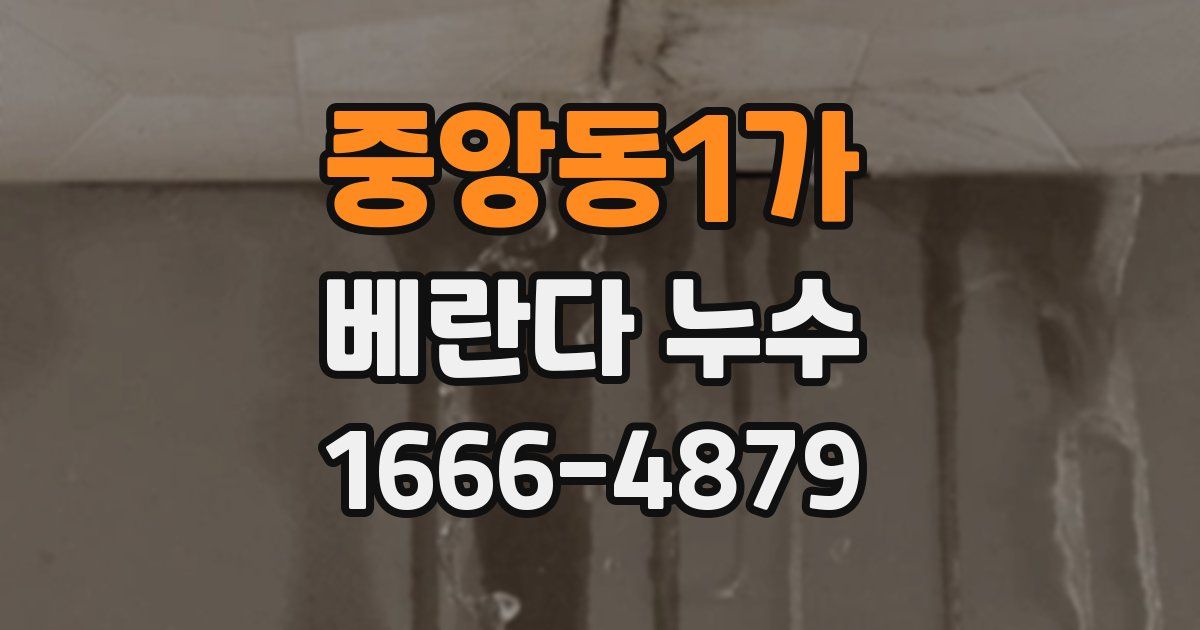 중앙동1가 베란다 누수