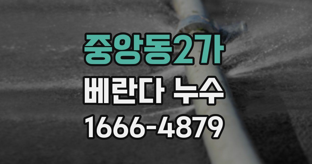 중앙동2가 베란다 누수