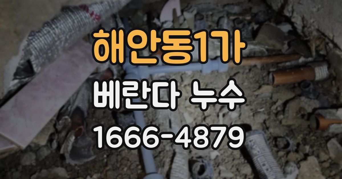 해안동1가 베란다 누수