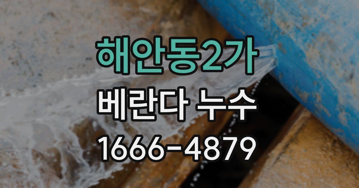 해안동2가 베란다 누수
