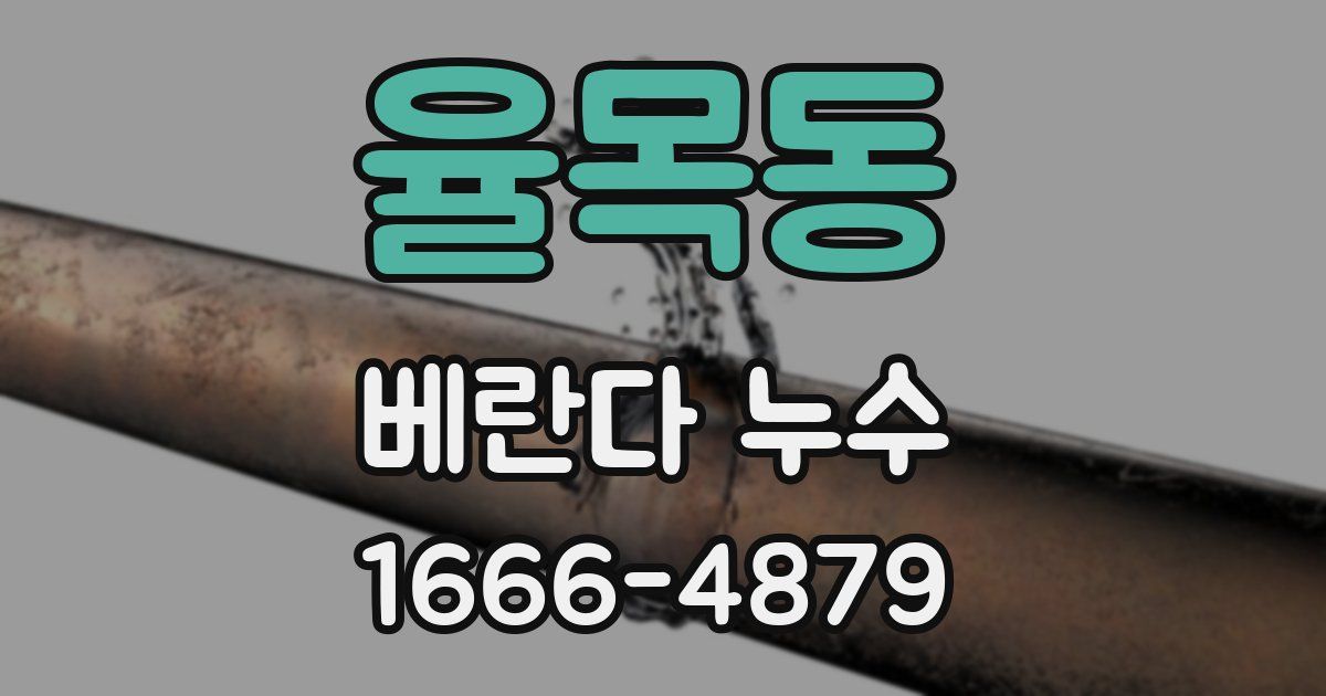 율목동 베란다 누수