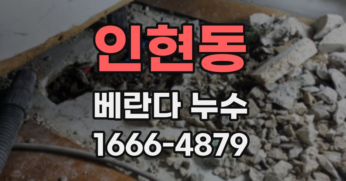 인현동 베란다 누수