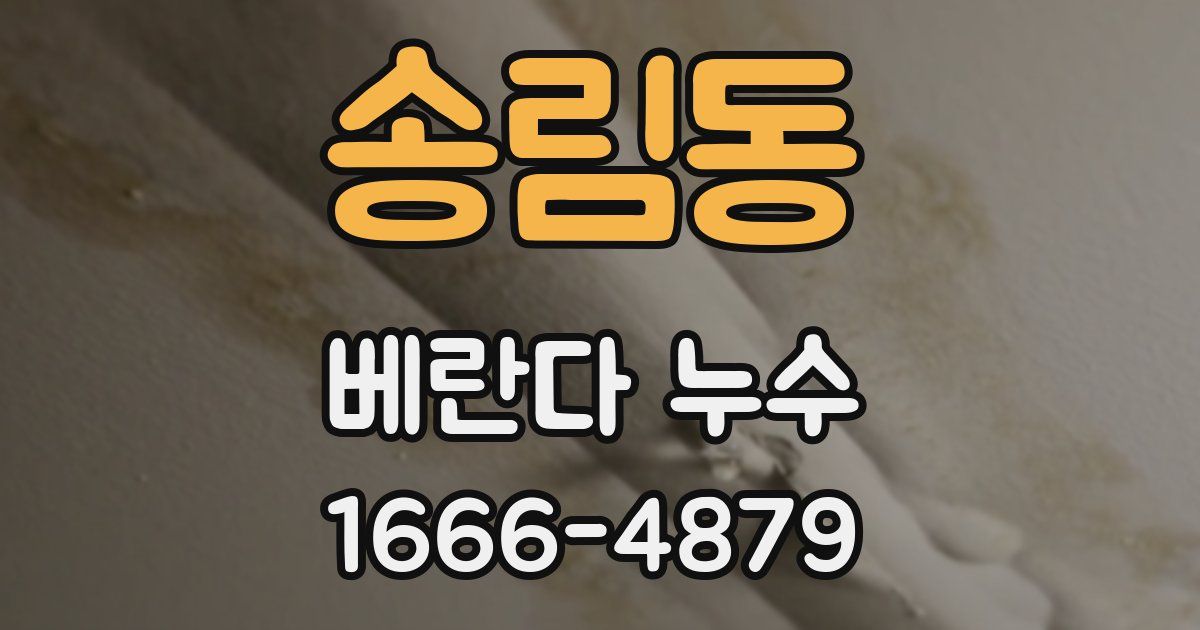 송림동 베란다 누수