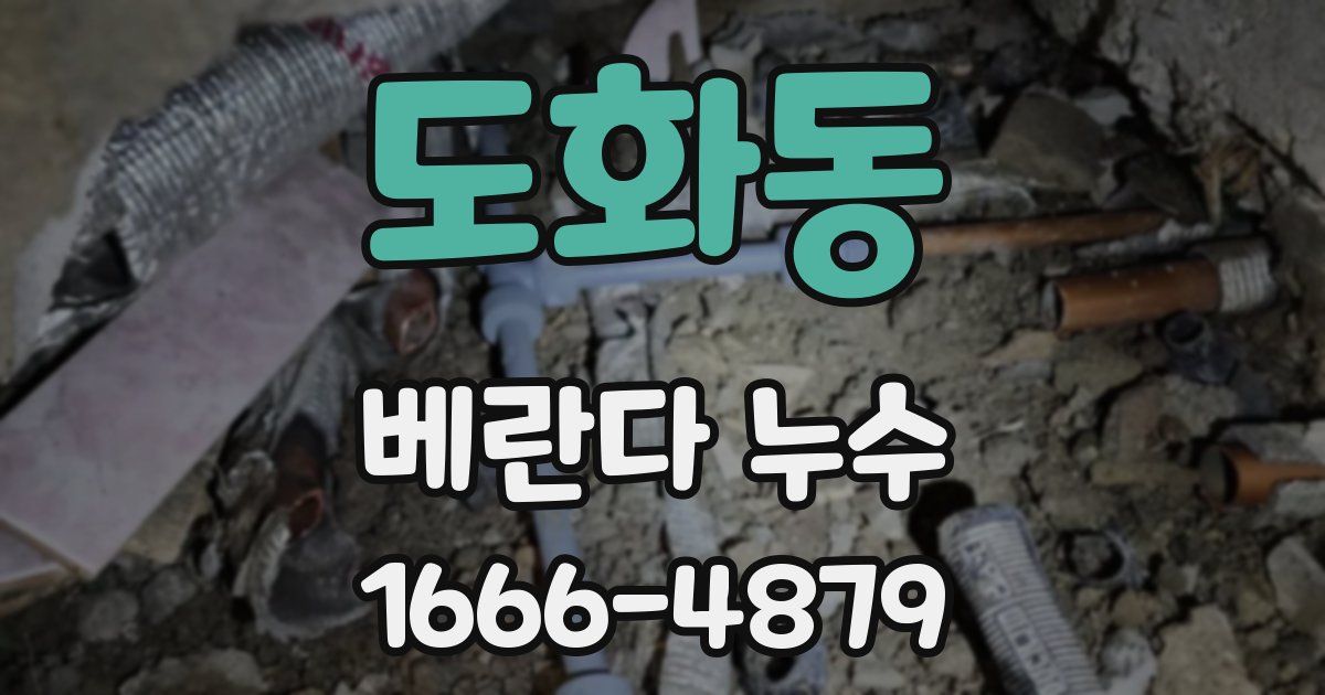 도화동 베란다 누수