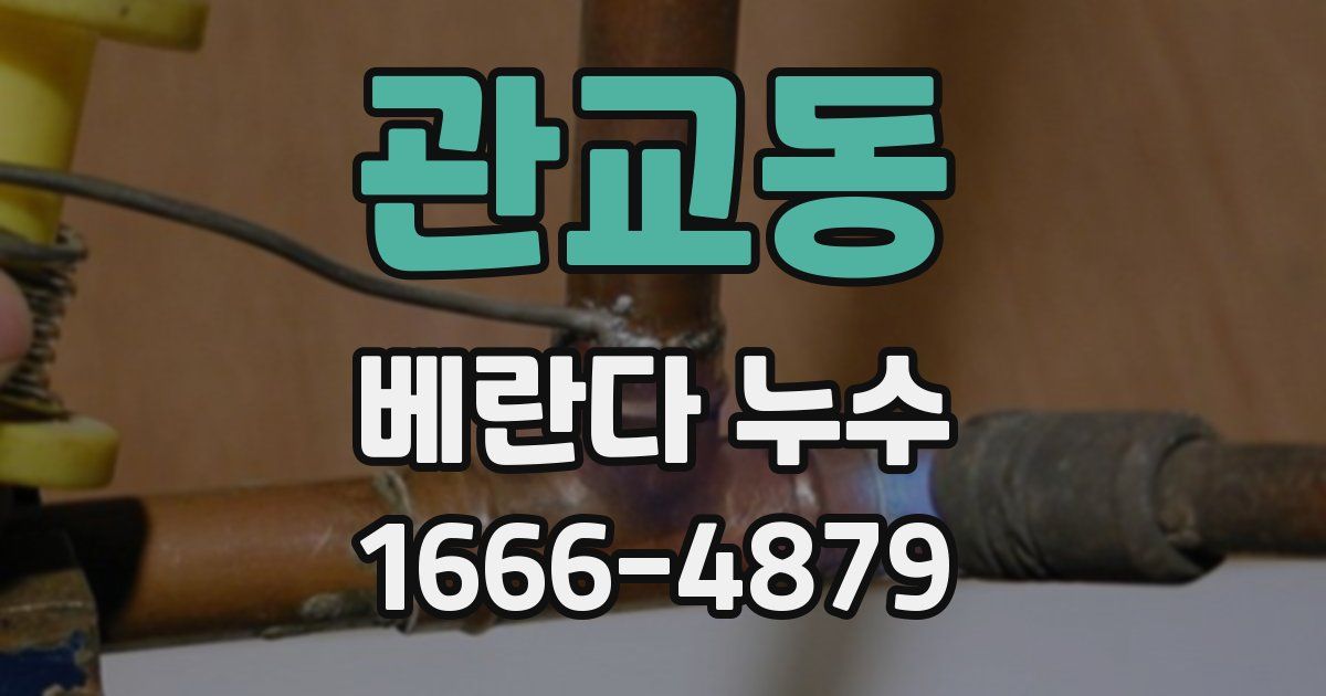 관교동 베란다 누수