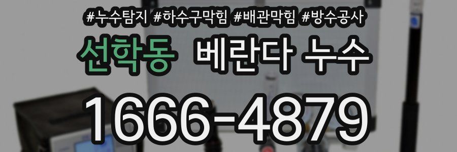 선학동 베란다 누수