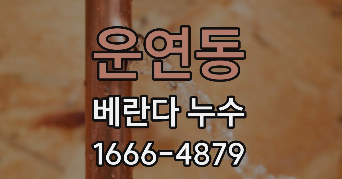 운연동 베란다 누수