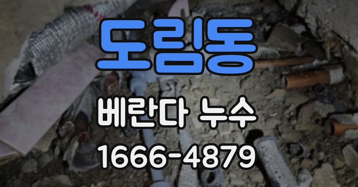 도림동 베란다 누수