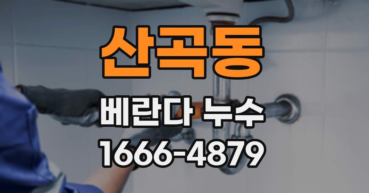산곡동 베란다 누수