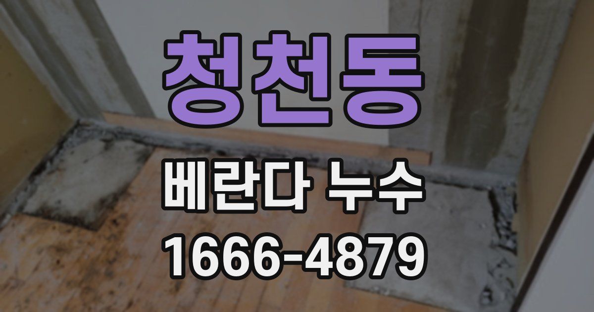 청천동 베란다 누수